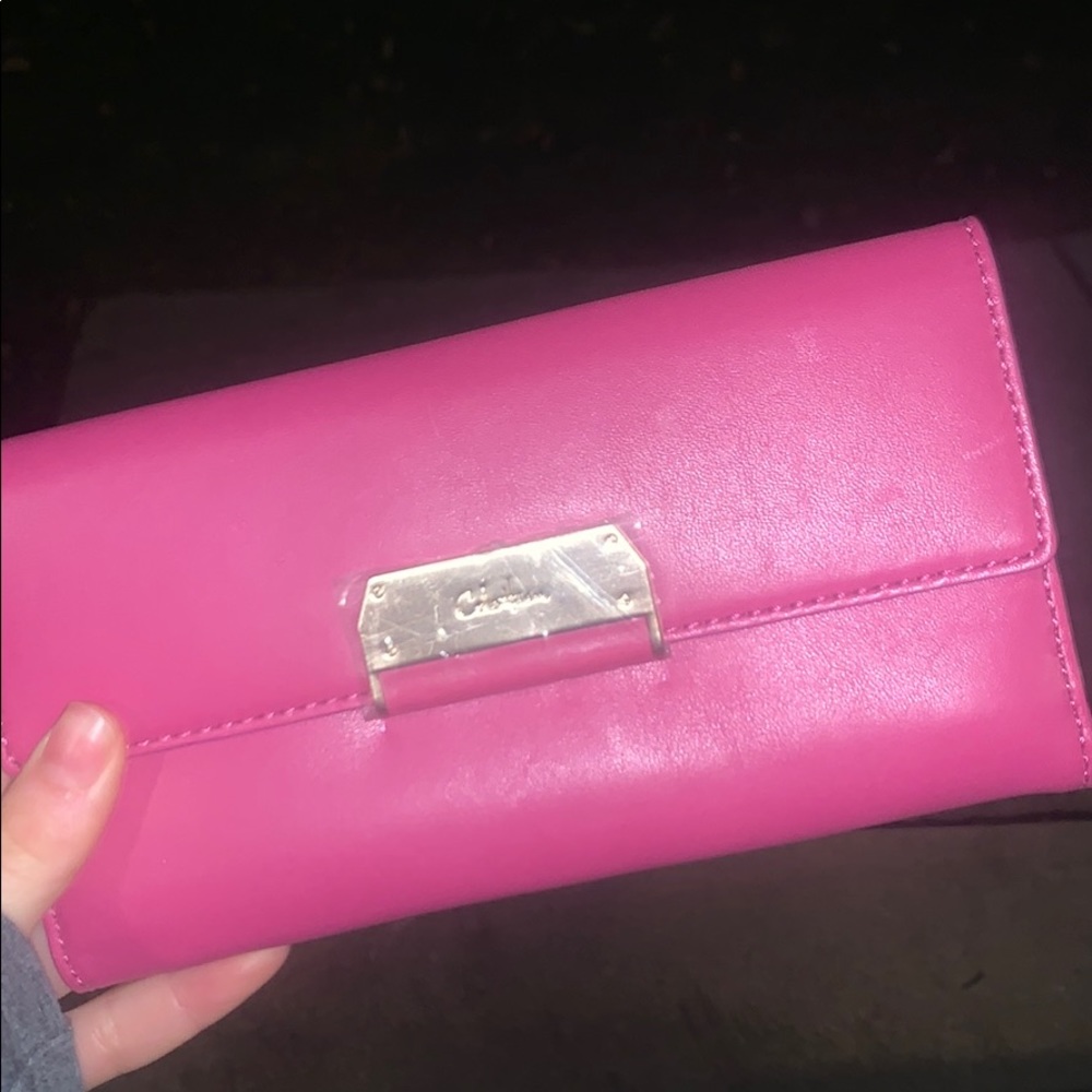 Cole Haan, pink leather wallet